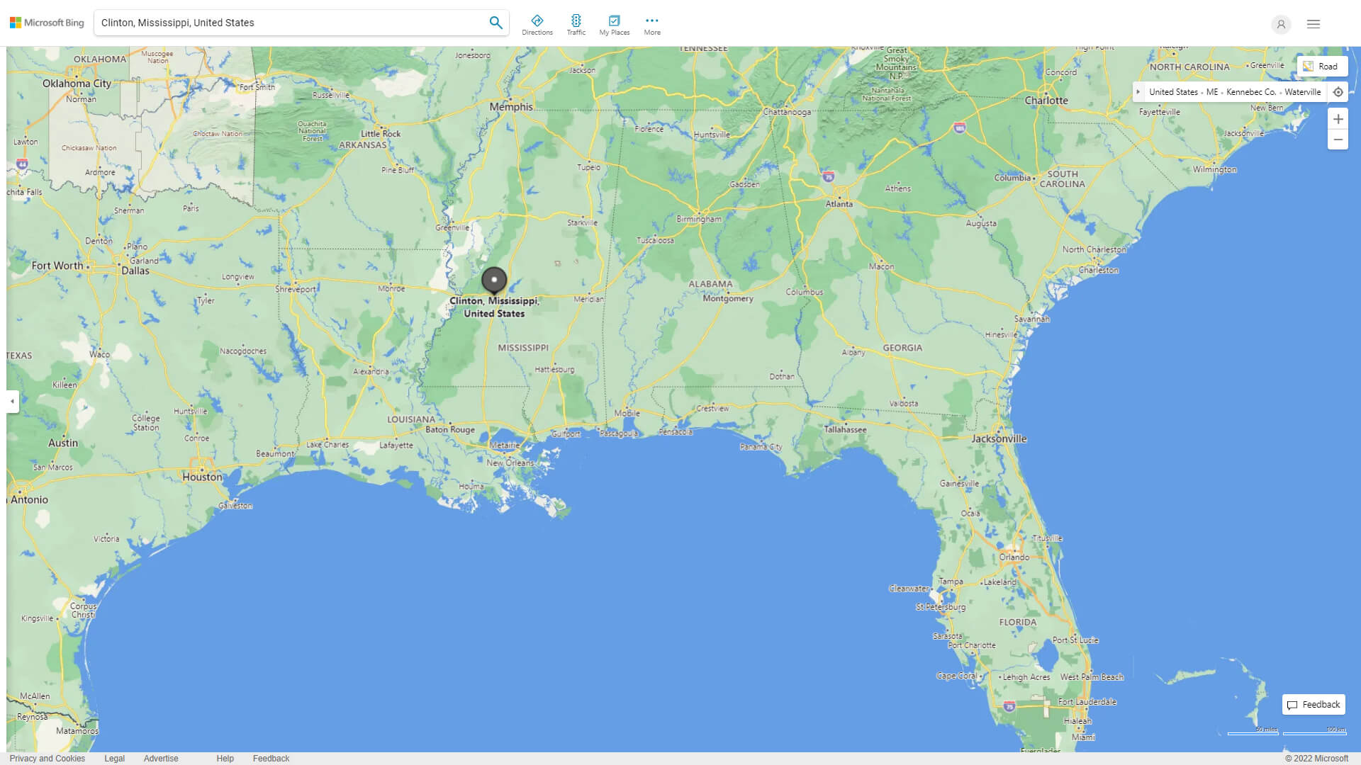 Clinton Map Mississippi